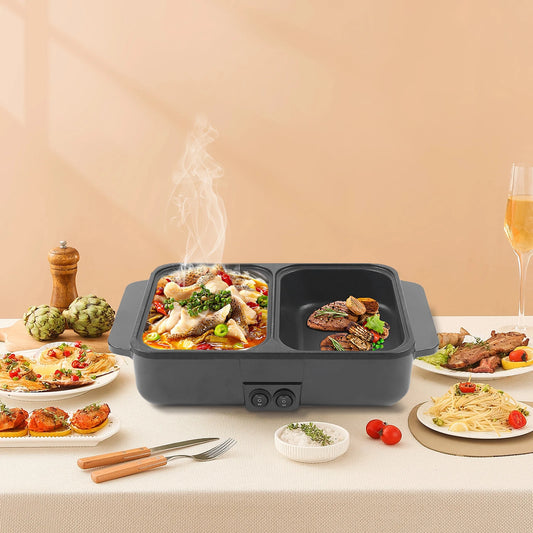 SizzlePot™ 2-in-1 Grill & Hot Pot Cooker